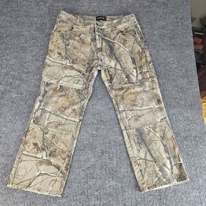Realtree Pants Mens 38x30 Camouflage Camo Hunting Outdoor Double Knee Durable